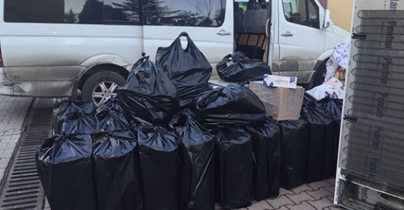 16 BİN PAKET KAÇAK SİGARA ELE GEÇİRİLDİ