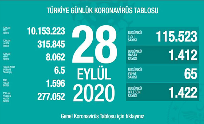 Can Kaybı 8062, Hasta Sayısı 315 Bin 845