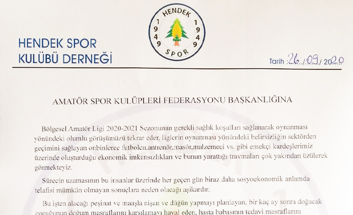 Hendekspor ASKF’ye Görüş Bildirdi