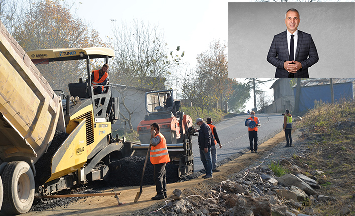 Pınarlı Yoluna Sıcak Asfalt