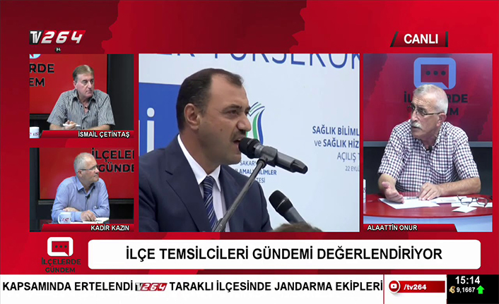 TV264’te İlçelerde Gündem Salı günü saat 15.00’te