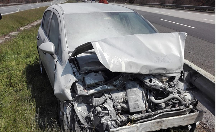 TEM Otoyolunda Kaza 1 Yaralı