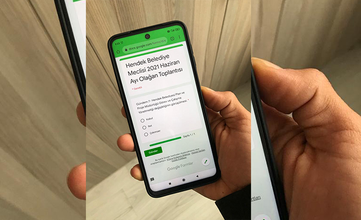 Hendek Meclisinde Elektronik Oylama