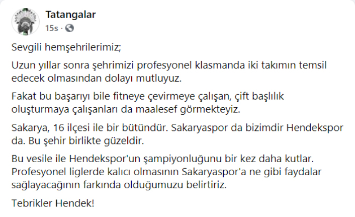 Tatangalar’dan Birlik Beraberlik Vurgusu