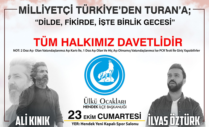 Ülkücüler Milliyetçi Türkiye’den Turan’a Gecesinde Buluşuyor
