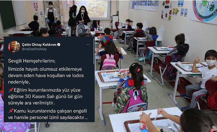 Okullar Bir Gün Tatil Edildi