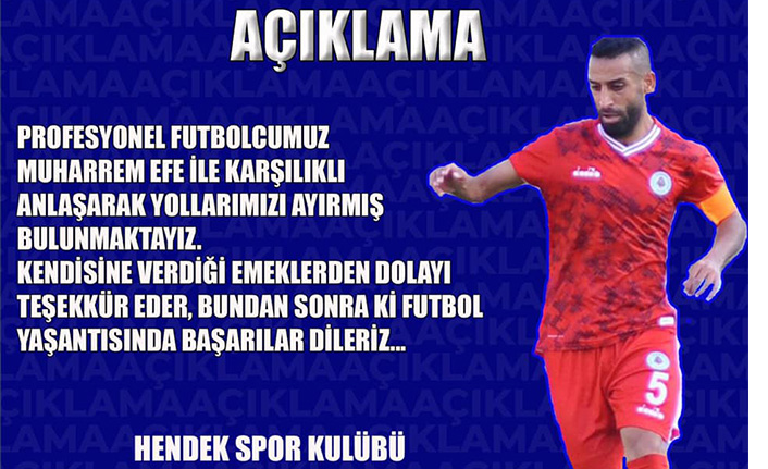 Hendekspor’da Kaptan Ayrıldı