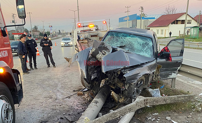 Akova Mahallesi’nde Kaza 1 Ağır 2 yaralı