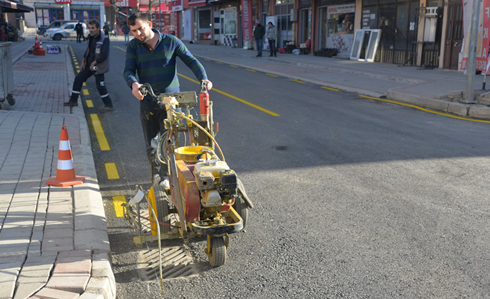 Yol Çizgi Çalışması Başladı