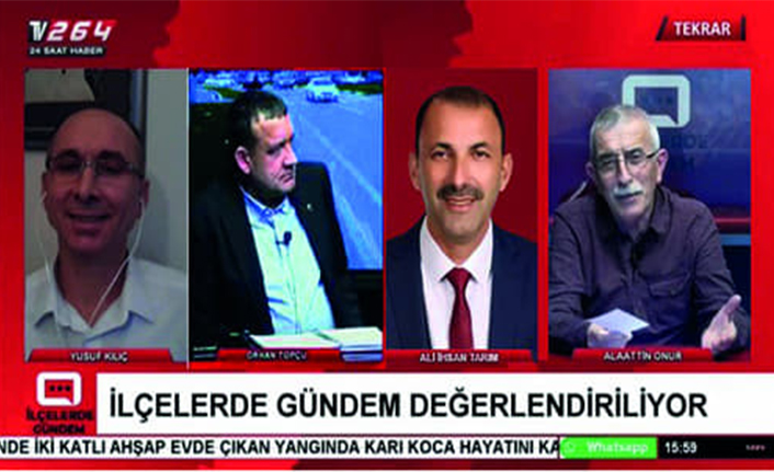 İlçelerde Gündem Salı Günü Saat 15.00’te TV264’te