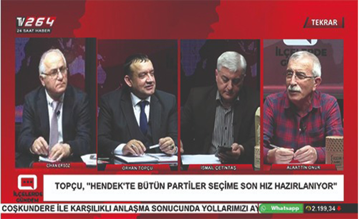 İlçelerde Gündem Salı Günü Saat 15.00’te TV264’te