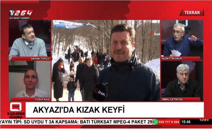 İlçelerde gündem Bugün saat 15.00’te TV264’te