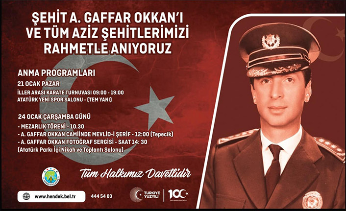 Ali Gaffar Okkan Hendek’te Anılacak