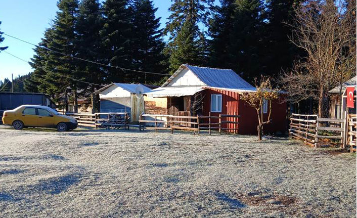 Dikmen ve Çiğdem Yaylası’na İlk Kar Yağdı
