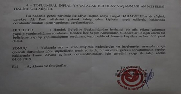 Afiş Olayına Suç Duyurusu