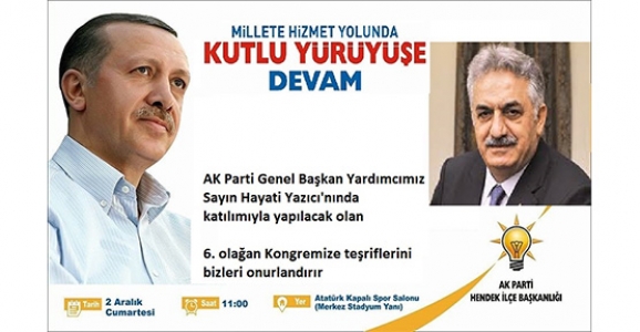 AK PARTİ HENDEK İLÇE KONGRESİ’NE DAVET