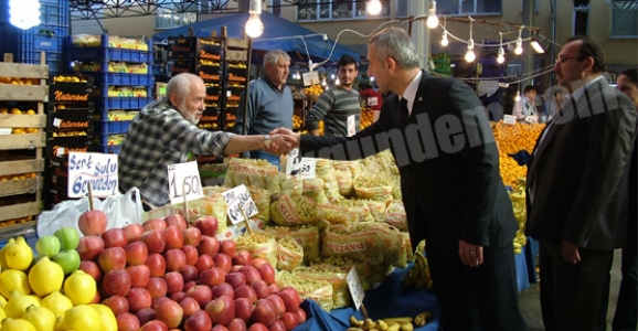 BABAOĞLU PAZARYERİ ESNAFINI ZİYARET ETTİ