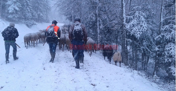 BEKLENEN KAR ZİRVEDE BAŞLADI