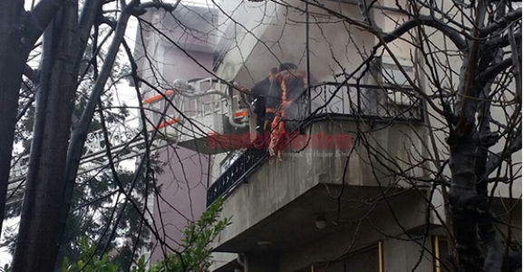 BALKONDA ÇIKAN YANGIN BÜYÜMEDEN SÖNDÜRÜLDÜ