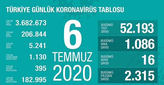 Can Kaybı 5241, Vaka Sayısı 206 Bin 844
