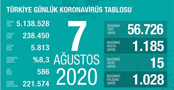 Can Kaybı 5813, Vaka Sayısı 238 Bin 450