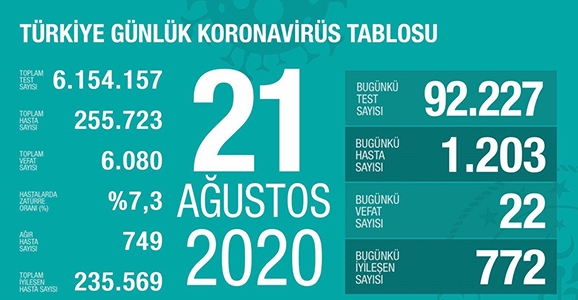 Can Kaybı 6080, Hasta Sayısı 255 Bin 723