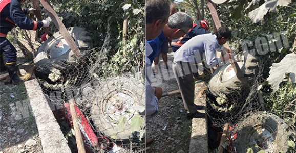 DEVRİLEN TRAKTÖRÜN ALTINDA KALDI