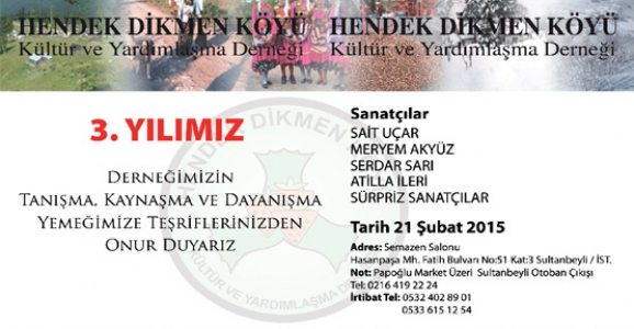 DİKMEN’LİLER SULTANBEYLİ’DE BULUŞUYOR