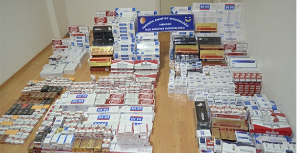 EMNİYETTEN KAÇAK SİGARAYA BÜYÜK BASKIN