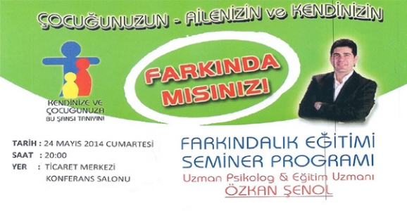 FARKINDALIK EĞİTİMİ SEMİNER PROGRAMI