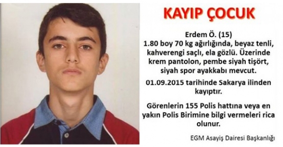  GENÇ ERDEM 16 GÜNDÜR KAYIP