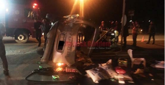 HENDEK’Lİ AİLE DÜĞÜN DÖNÜŞÜ KAZA YAPTI