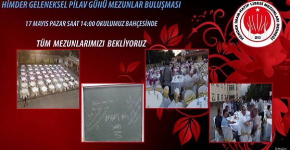 HİMDER GELENEKSEL MEZUNLAR GÜNÜNE DAVET