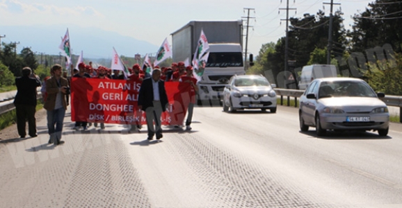 İŞÇİLER 2.OSB’DEN HENDEK’E KADAR YÜRÜDÜ