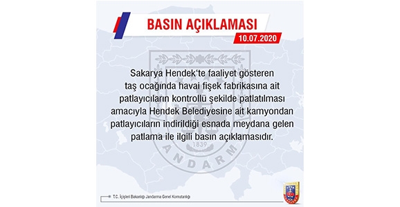 Jandarma Genel Komutanlığından Hendek Açıklaması