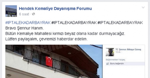 KEMALİYE HALKINDAN BAYRAK ASMA EYLEMİ