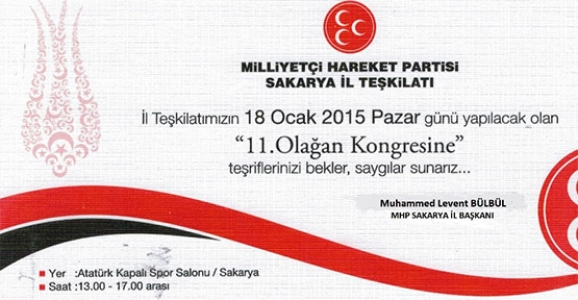MHP İL KONGRESİNE DAVET