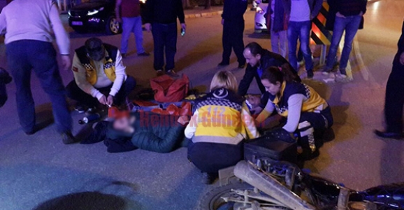 MOTOSİKLET KAZASI 2 YARALI