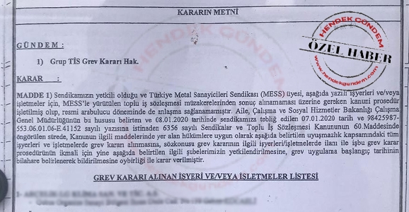 Noksel İşçileri Greve Hazırlanıyor
