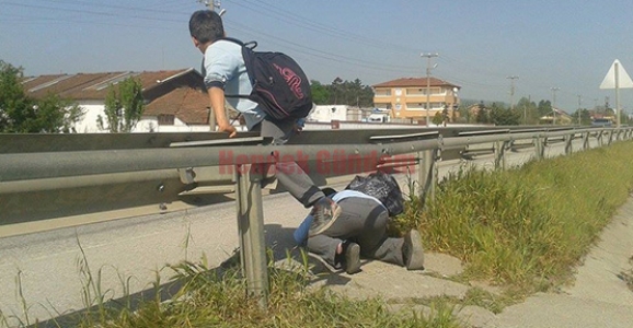 OKUL YOLUNDA TEHLİKE