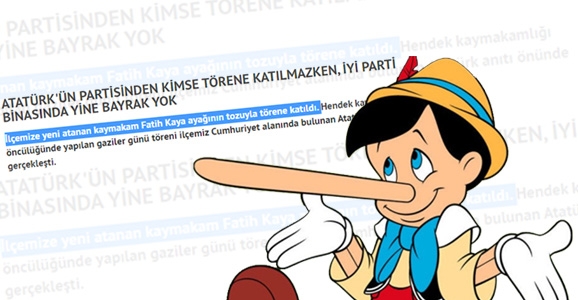 Pinokyo Gazetecinin Burnu Büyüyor