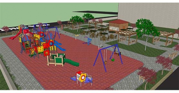 POLİS BLOKLARI PARKI YENİLENİYOR