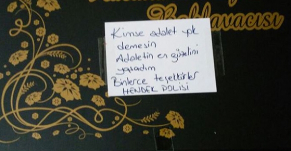 POLİSE TATLI TEŞEKKÜR