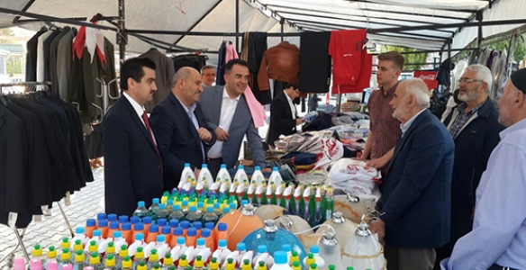 PÜSKÜLLÜ, HAYIR ÇARŞISI’NI ZİYARET ETTİ