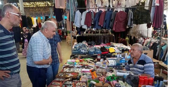 SABAHATTİN BEDİR PAZARCI ESNAFINI ZİYARET ETTİ