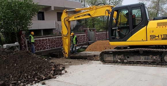 SASKİ’DEN HENDEK’E ALTYAPI ÇALIŞMASI