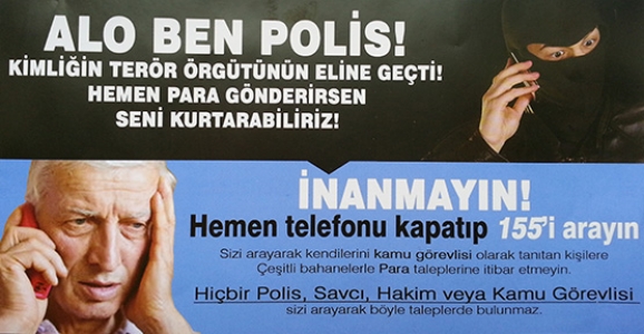 TELEFON DOLANDIRICILIĞINA DİKKAT EDİN