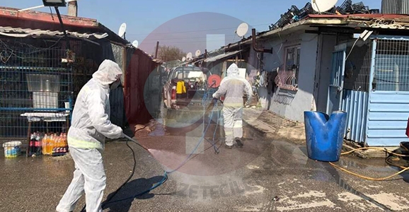 Turanlar Mahallesinde Dezenfekte Çalışması