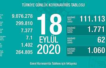 Can Kaybı 7377, Hasta Sayısı 299 Bin 810