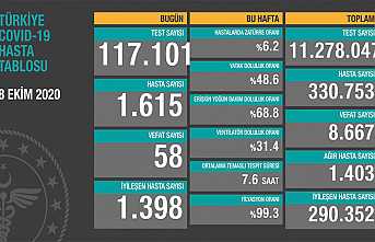Can Kaybı 8667, Hasta Sayısı 330 Bin 753